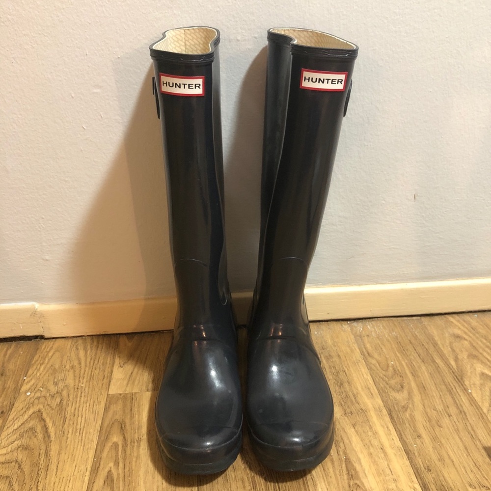 Original Gloss Hunter Boots in Navy